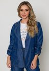 01 blazer feminino jeans com martingale lyz