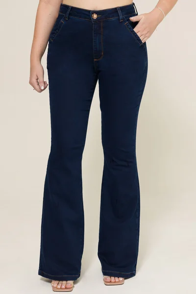 Calça Jeans Flare Bolso Faca Samanta