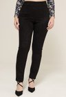 01 calca skinny suede com recortes preto