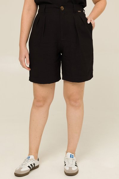 01 bermuda alongada de viscose preto preto g2