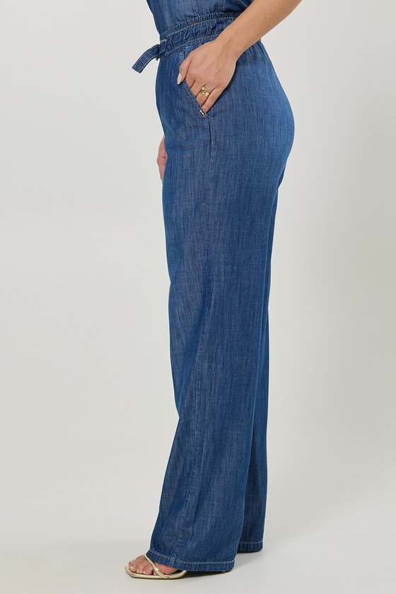 03 calca jeans pantalona cos elastico amabile gg