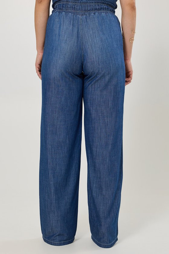 04 calca jeans pantalona cos elastico amabile gg