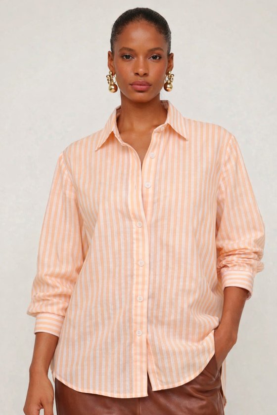 01 camisa de algodao listras verticais m